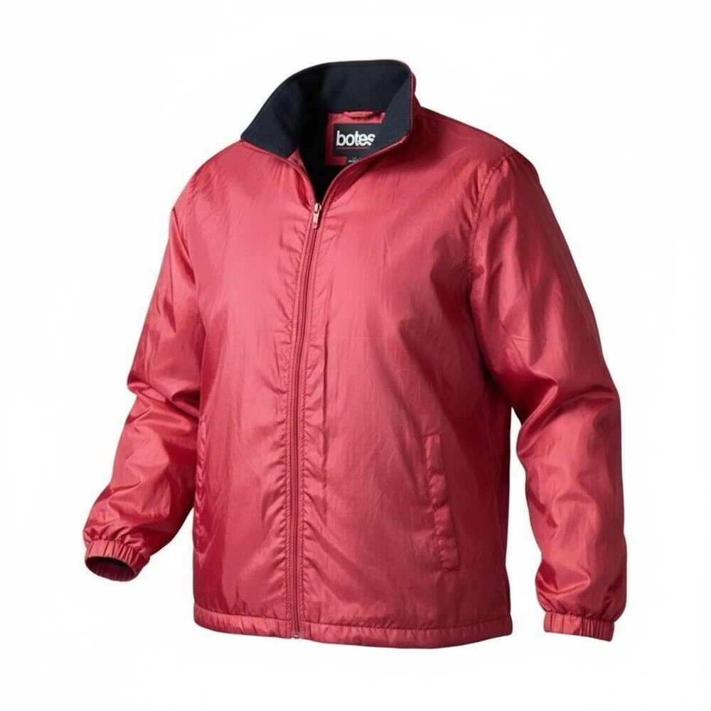 Totes Fleece Lined Full Zip Rain‎ Jacket XL Red #317B